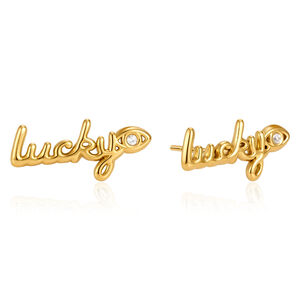 Luxurious Daily Letter Devil's Eye Irregular Shape Stainless Steel Waterproof Gold Color Zircon Women's Stud Earrings h5 Picture5