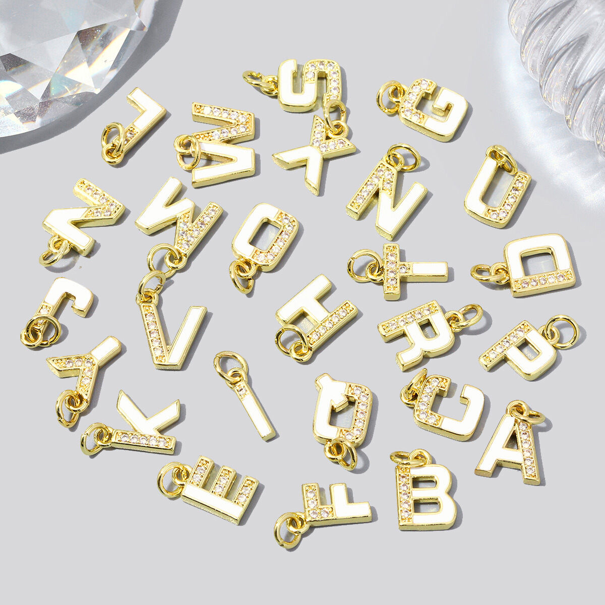 Eenvoudige Serie Doe-Het-Zelf Letterhangers In Koper-Goudkleur Voor Dames Afbeelding3