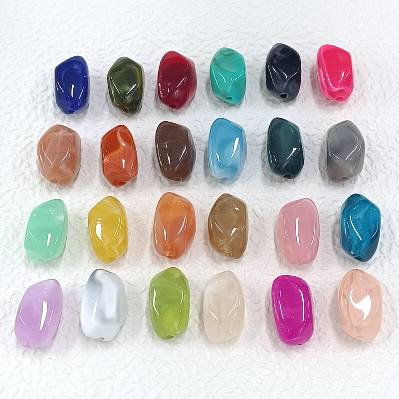 Cuentas Acrílicas De Forma Irregular Con Degradado De Color 