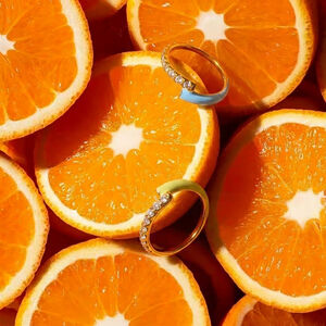 Romantische Serie Zoete Onregelmatige Vorm Roestvrij Staal Waterdicht Goudkleurige Minimalistische Ringen h5 Afbeelding3