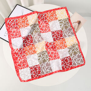 Simple Series Casual Irregular Shape Mixed Color Geometric Shape Imitation Silk Summer Scarves h5