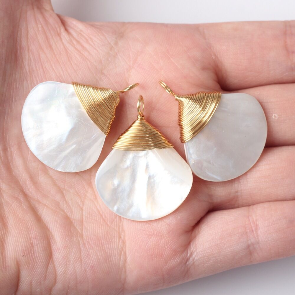 Natural Sea Shell Copper Lines Women's Pendants 2