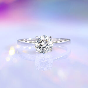 Simple Series Elegant Circle 925 Sterling Silver Color Platinum Plating Moissanite Women's Moissanite Rings h5 Picture2