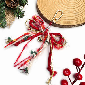 Simple Series Casual Bow Knot Christmas Mixed Color Woven Rope Bag Charms h5