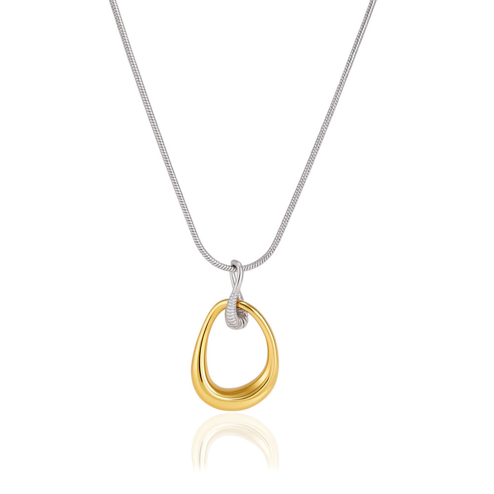 Simple Series Elegant Irregular Shape Stainless Steel Waterproof Women's Pendant Necklaces Picture5