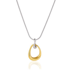Simple Series Elegant Irregular Shape Stainless Steel Waterproof Women's Pendant Necklaces h5 Picture5