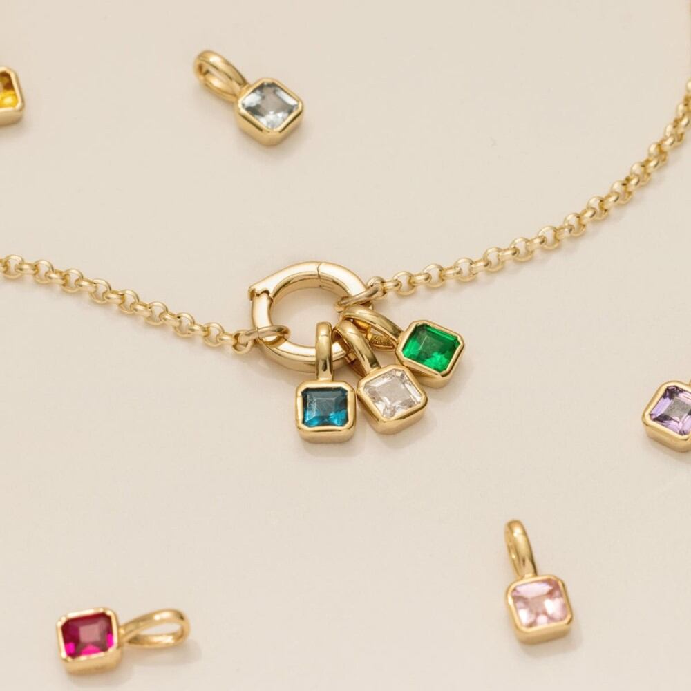 Simple Series Retro Heart Constellation Stainless Steel Waterproof   Gold Color  Zircon Women's Pendants Picture2