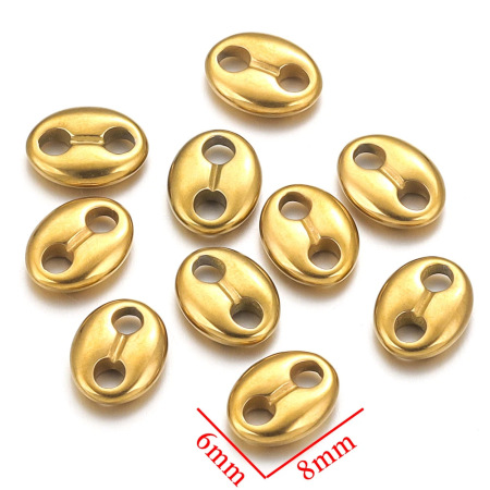 Geometric Shape Stainless Steel Waterproof Beads
