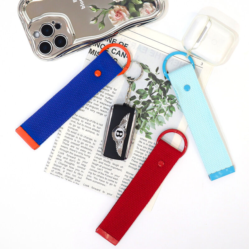 Simple Series Daily Solid Color Woven Cotton Keychain h5Picture4