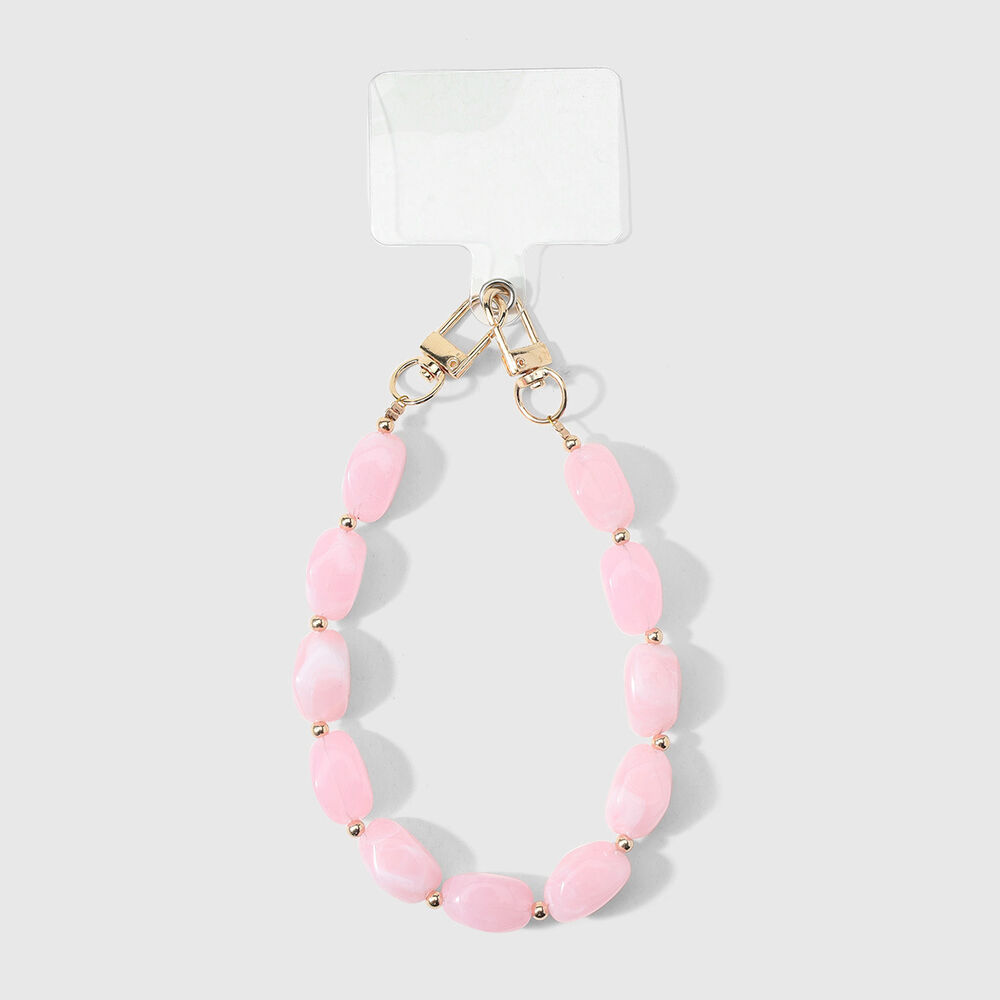 Simple Series Daily Solid Color Beads Alloy Phone Chain