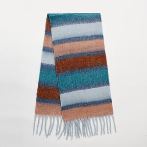 Simple Series Daily Stripe Tassel Mixed Color Winter Scarves h5 Picture2
