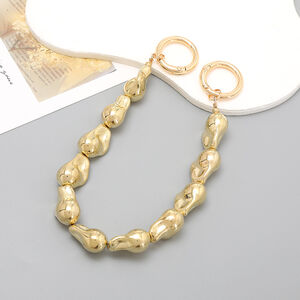 Simple Series Elegant Irregular Shape Solid Color Beads Acrylic Phone & Bag Chain h5