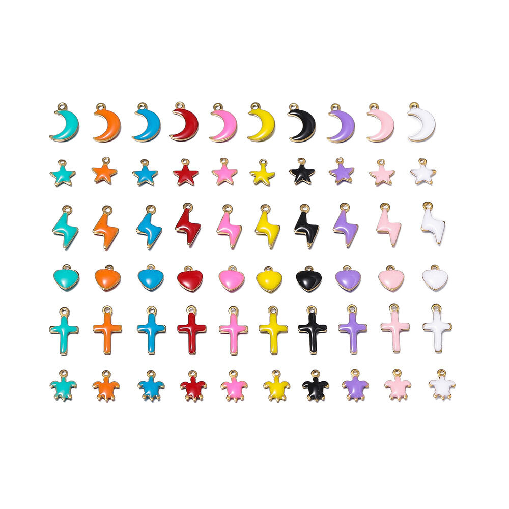 Simple Series Diy Heart Cross Star Moon Stainless Steel Waterproof Women's Pendants h5 Picture4