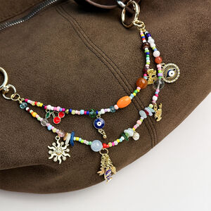 Luxurious Series Casual Devil's Eye Animal Sun Oceanic Style Mixed Color Cherry Shell Fish Starfish Resin Bag Charms h5 Picture2