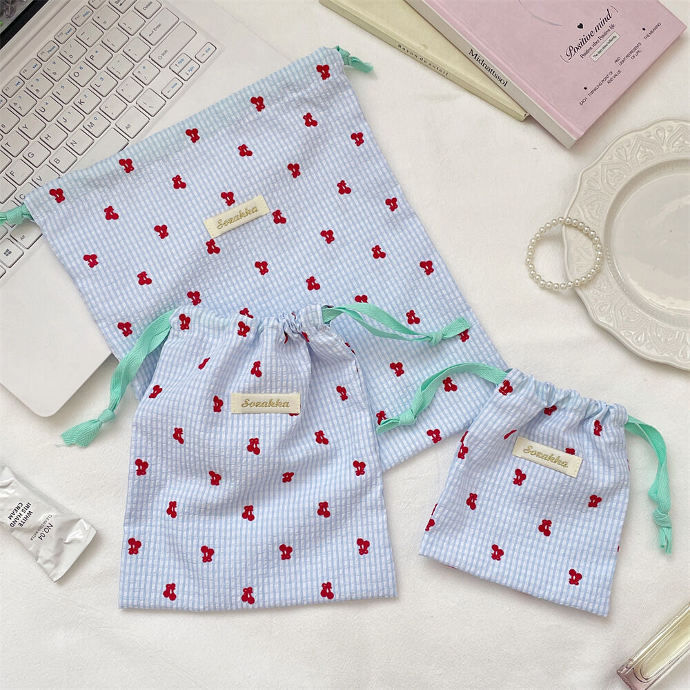Serie Romantica Sacchetti Regalo In Cotone Con Ciliegie Dolci h5 Immagine4