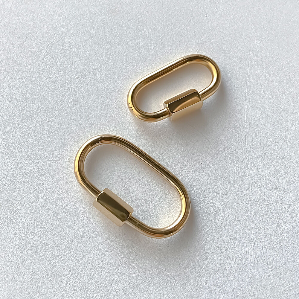 Einfache Serie DIY Rechteckige Edelstahl Wasserdichte Goldfarbene Schmuckverschlüsse h5 Bild4