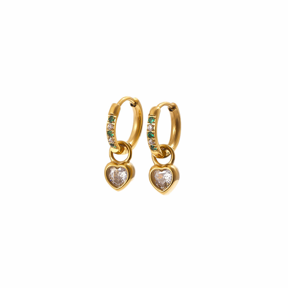 Orecchini A Cerchio Da Donna Di Lusso, Eleganti, In Acciaio Inossidabile Color Oro, Impermeabili. h5Immagine4