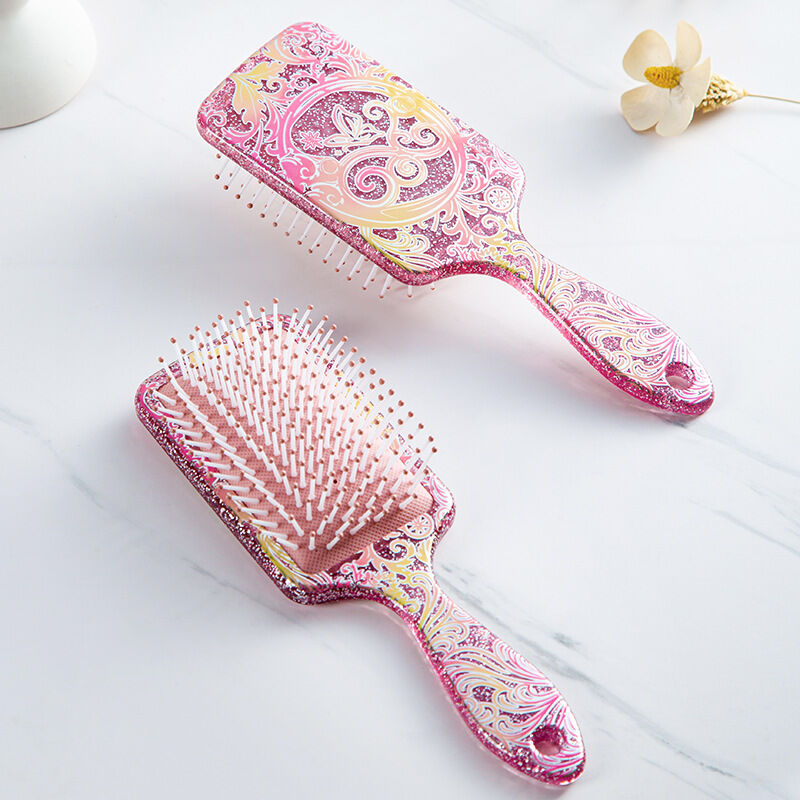 Serie Etnica Fiore Bohemien Colore Tinta Unita Colore Sfumato Motivo Paisley Pettini Di Plastica