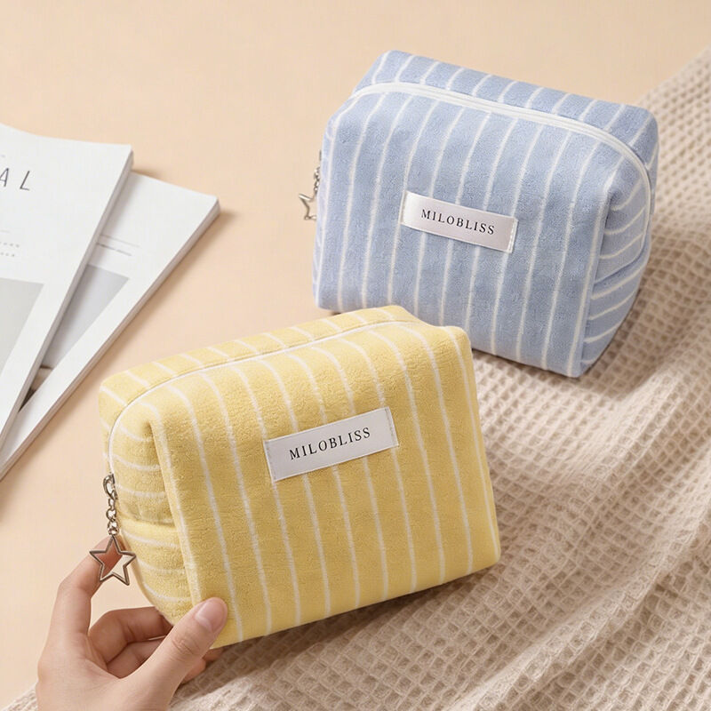 Bolsas De Maquillaje De Poliéster Simple Series Daily Stripe h5Imagen3