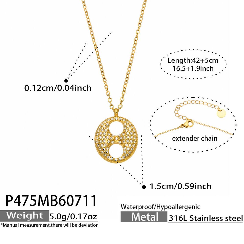 Colliers Pendentifs Pour Femmes, Collection Luxe, Forme Irrégulière, Chaîne En Acier Inoxydable Étanche Couleur Or