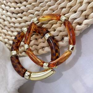 Damesarmbandensets Van Hars Met Luipaardprint In Diverse Kleuren h5 Afbeelding2
