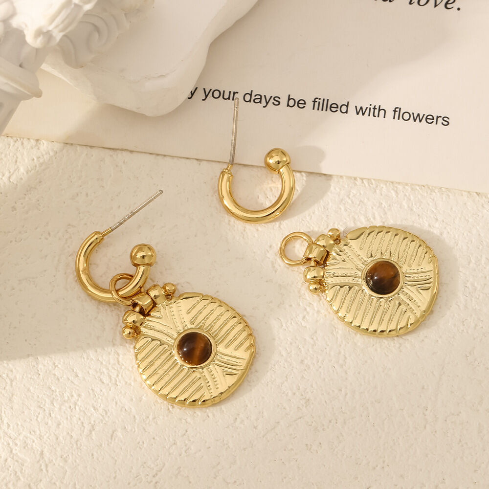 Classic Series Retro Beads Natural Stones Women's Beads Earrings Picture4