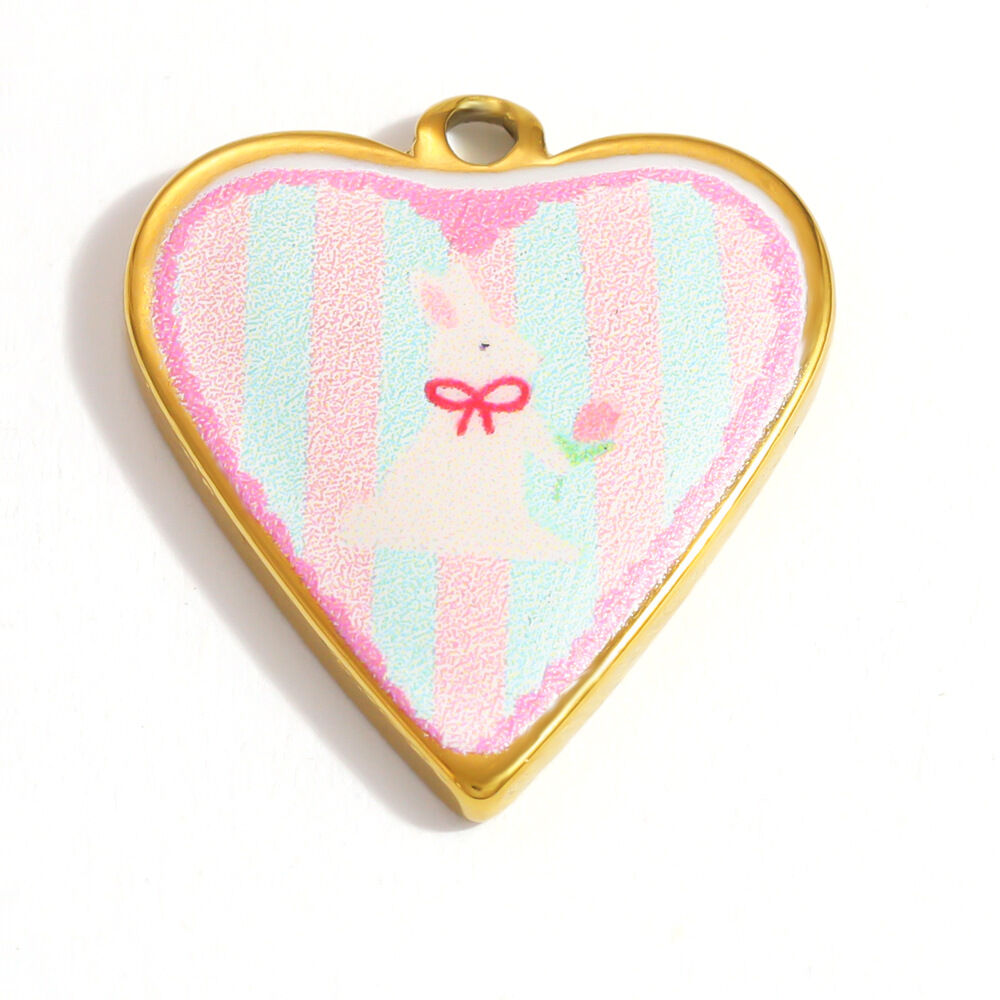 Romantic Series Diy Letter Heart Rectangle Ellipse Shape Stainless Steel Waterproof Women's Pendants h5Picture3