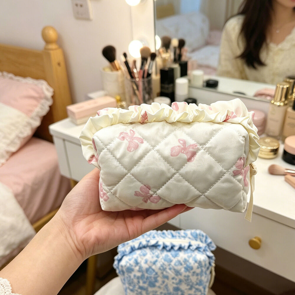 Bolsas De Maquillaje De Poliéster Con Estampado De Flores Sencillas, Lazos De Animales Y Rosas. h5Imagen4