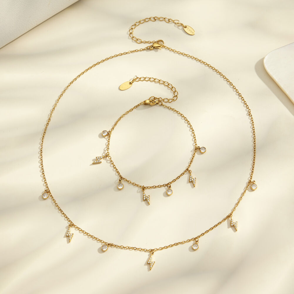Colliers Pendentifs Pour Femmes En Acier Inoxydable, Forme Ronde Simple Et Élégante, Étanche, Couleur Or, Zircon. h5Image2