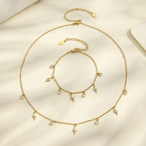 Colliers Pendentifs Pour Femmes En Acier Inoxydable, Forme Ronde Simple Et Élégante, Étanche, Couleur Or, Zircon. h5 Image2