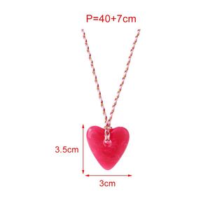 Collares Con Colgante De Resina De La Serie Simple Retro Heart Para Mujer h5 Imagen4