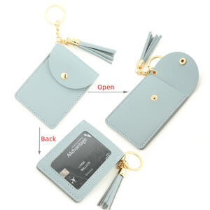 Carteras Y Tarjeteros Cuadrados De Pu Para Mujer, Estilo Casual, Color Liso, Con Borla. h5 Imagen3