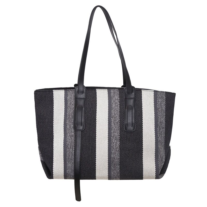 Borse Tote Da Donna In Tela, Stile Casual, Senza Righe, Colori Misti 