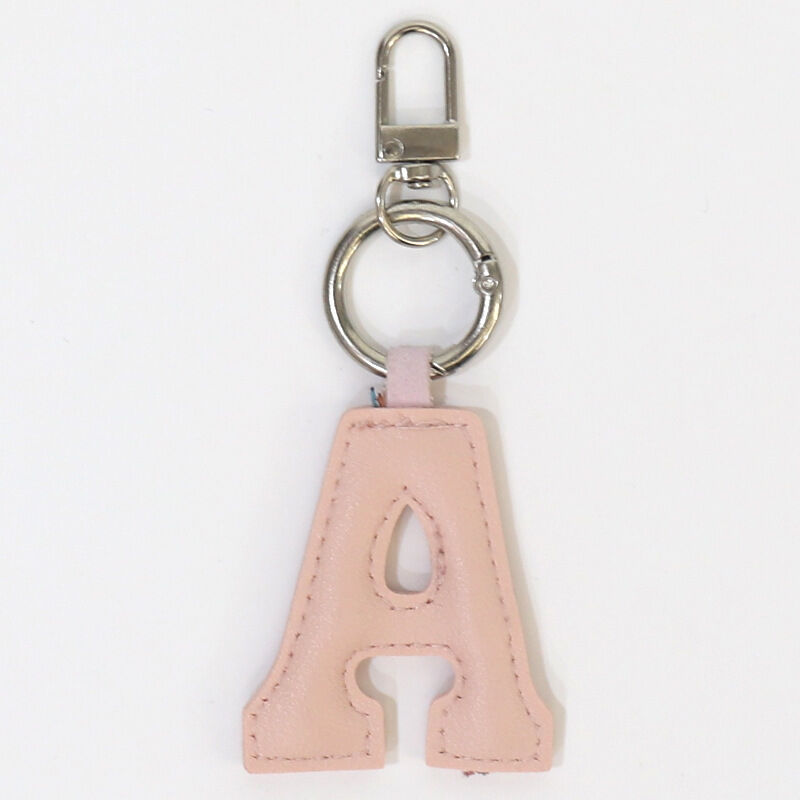 Simple Series Daily Letter Solid Color Premium Quality Pu Keychain