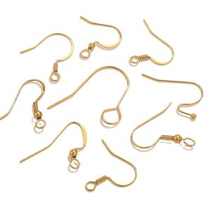 Solid Color Stainless Steel Gold Color Earrings Findings h5 Picture2