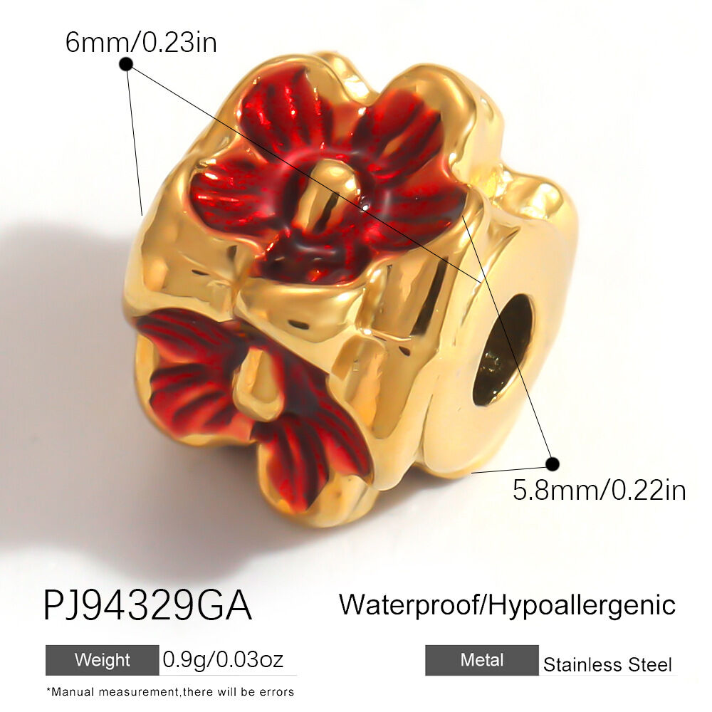 Serie Semplice Fai Da Te, Cuore Distanziatore Di Forma Irregolare In Acciaio Inossidabile Impermeabile Color Oro 