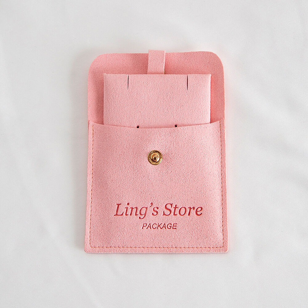 Solid Color Suede Jewelry Bags