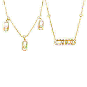 Colliers Pendentifs Pour Femmes, Série Luxueuse, Forme Rectangulaire Irrégulière, Acier Inoxydable, Couleur Or, Étanches h5 Image4