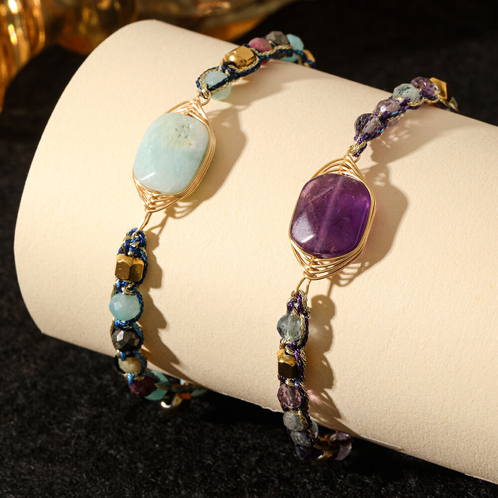 Ethnic Series Bohemian Beads Natural Stones Women's Braided Bracelets
