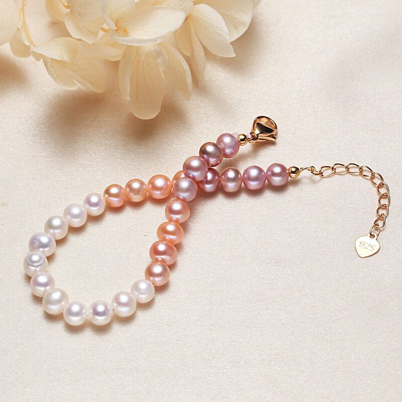 Simple Series Daily Beads Freshwater Pearls   Gold Color  Women's Pearl Bracelet h5 Picture4