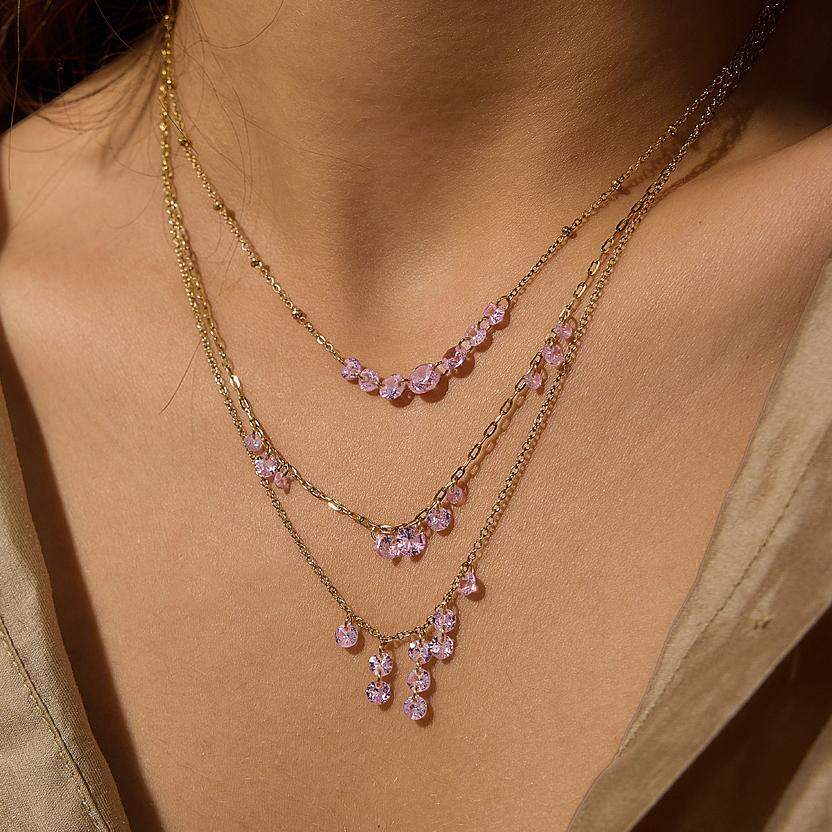 Collares Colgantes De Lujo Para Mujer, Elegantes, Con Borlas, De Acero Inoxidable, Resistentes Al Agua Y Color Dorado.