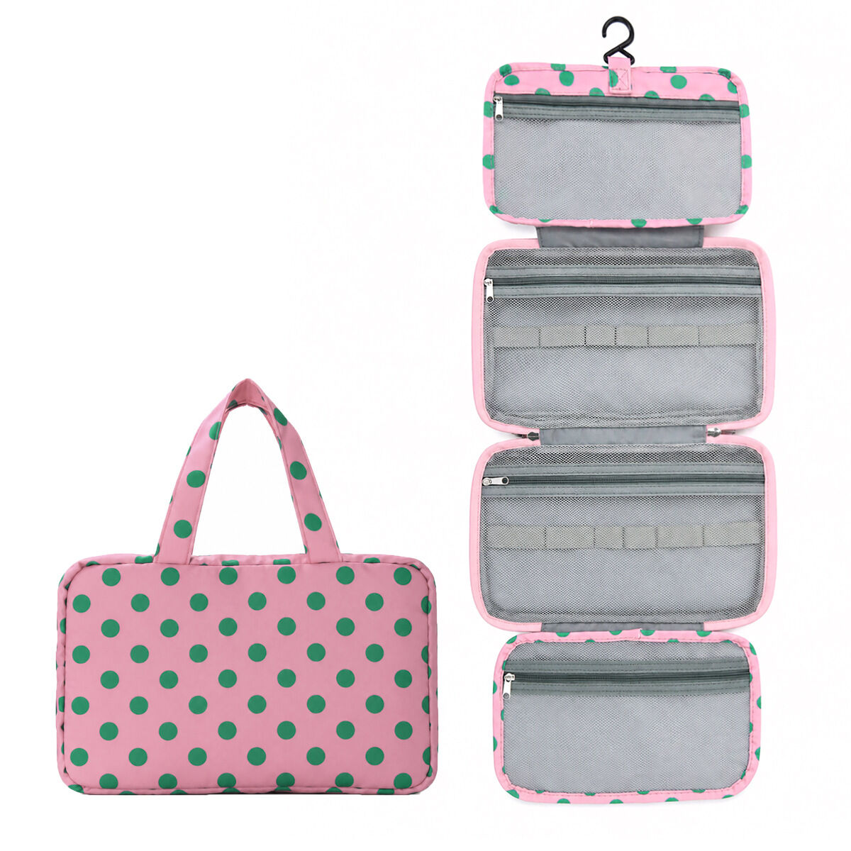 Trousses À Maquillage En Polyester À Pois Unis, Style Décontracté, Collection Simple Series h5 
