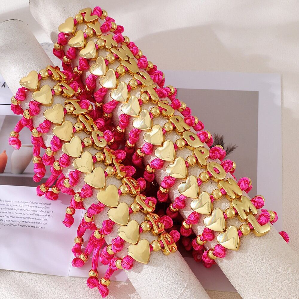 Bracelet Tressé En Corde Dorée Pour Femme, Collection Romantique Daily Letter Image3