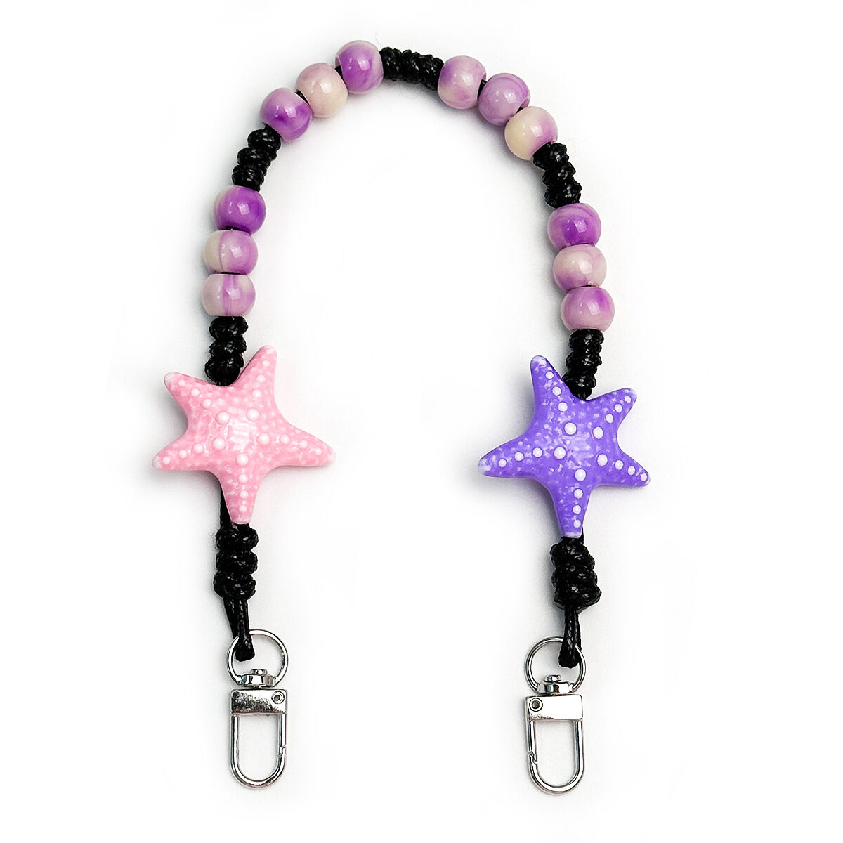 Ethnic Series Casual Oceanic Style Beads Starfish Gradient Color Resin Phone Chain h5 