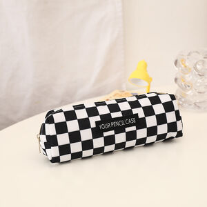 Estuches Para Bolígrafos De Tela Sencilla, Estilo Casual, Con Estampado De Letras Y Cuadros, En Colores Variados. h5