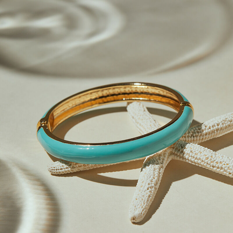 Retro Enamel Geometric Shape Alloy Women's Bangles Picture3