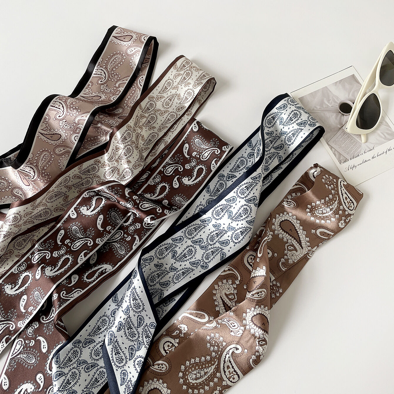 Sciarpe Estive In Poliestere Con Motivo Paisley, Serie Simple, Casual h5 Immagine3