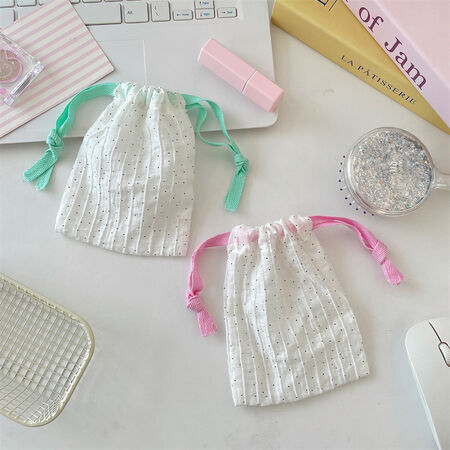 Simple Series Sweet Polka Dots Cotton Gift Wrapping Jewelry Bags