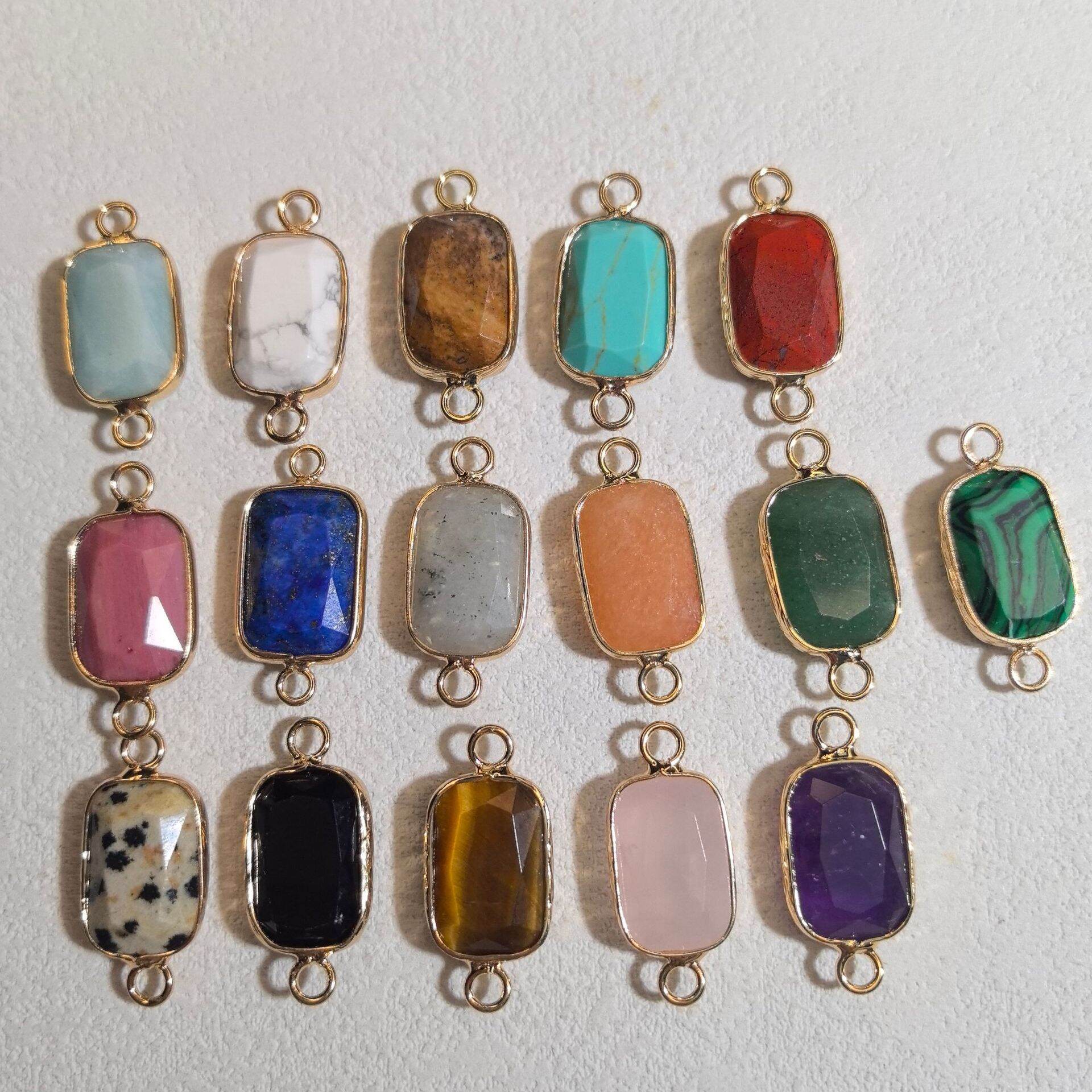 Rectangle Shape Natural Stones Women's Pendants