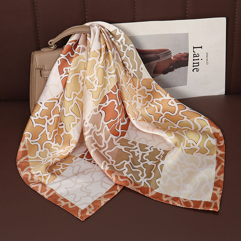 Simple Series Casual Irregular Shape Mixed Color Geometric Shape Imitation Silk Summer Scarves Picture3